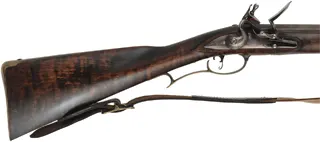 James River, Virginia Longrifle,
.62 caliber, 42" swamped octagon barrel,
maple, brass furniture, sling mounts, used