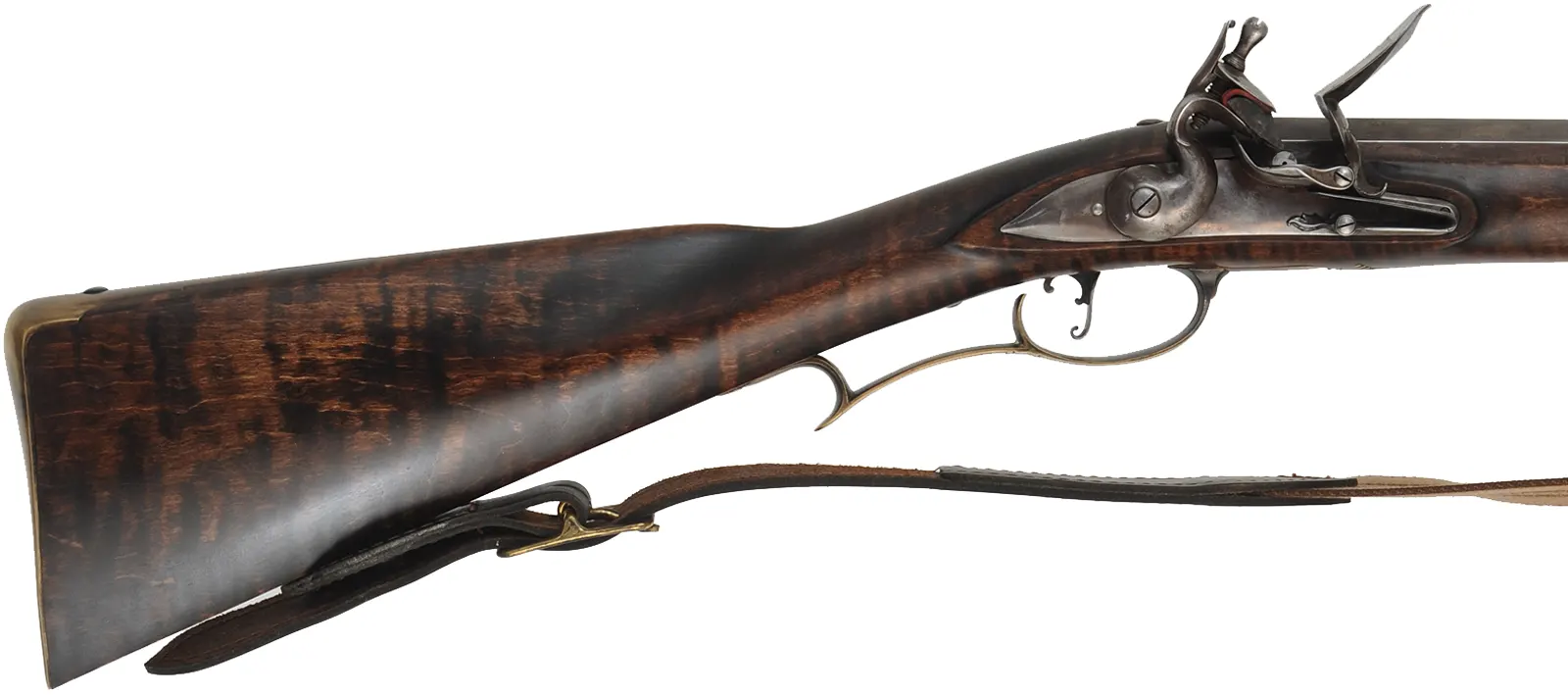 James River, Virginia Longrifle,
.62 caliber, 42" swamped octagon barrel,
maple, brass furniture, sling mounts, used