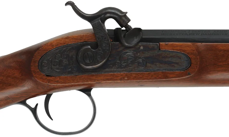 T/C Pennsylvania Hunter Rifle,
.50 caliber, 31" octagon-to-round barrel,
percussion, walnut, iron, 
used, by Thompson Center Arms