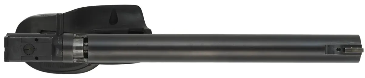 InLine Lightning Mk I Match Target Pistol,
.32 caliber, 9" deHaas barrel, 
percussion, blued, rubber grip, used, by Cimarron Gun Works