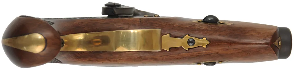 Philadelphia Derringer,
.45 caliber, 2-1/2" barrel,
percussion, walnut, brass trim, 
as-new, by Davide Pedersoli & Co.