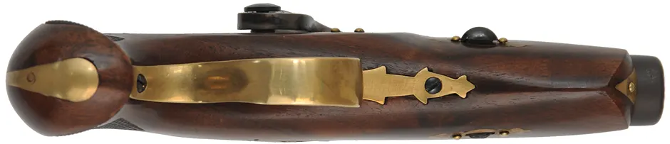 Philadelphia Derringer,
.45 caliber, 2-1/2" barrel,
percussion, walnut, brass trim, 
as-new, by Davide Pedersoli & Co.