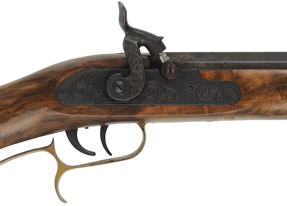 CVA Hawken Rifle, 
.50 caliber,  28" barrel, 
percussion, beech finished as walnut, brass trim, 
used, by Connecticut Vally Arms