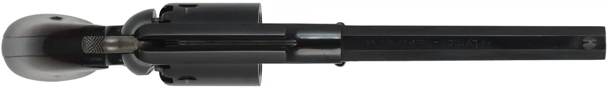 1858 Remington Police Revolver,
.36 caliber, 6-1/2" barrel,
percussion, blued steel, used, 
by A. Uberti for Lyman