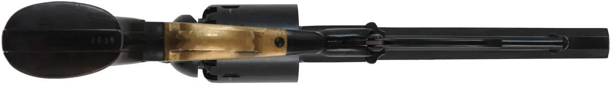 1858 Remington Police Revolver,
.36 caliber, 6-1/2" barrel,
percussion, blued steel, used, 
by A. Uberti for Lyman