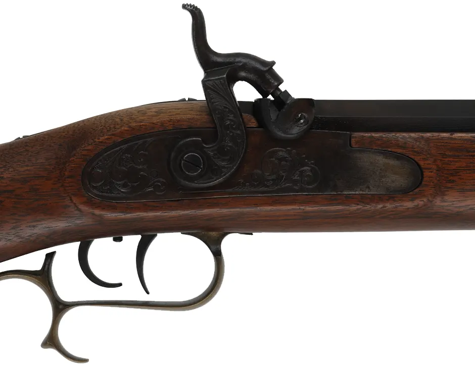 T/C Hawken Rifle
 .50 caliber 31" browned barrel, 
percussion, walnut, brass, used,