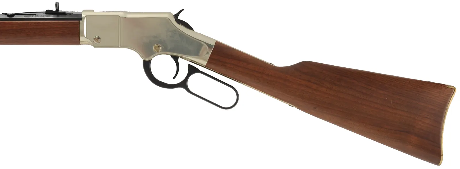 Golden Boy Lever Action Rifle
caliber .22 Long Rifle, 20" barrel,
walnut, used,  by Henry Repeating Arms Co.