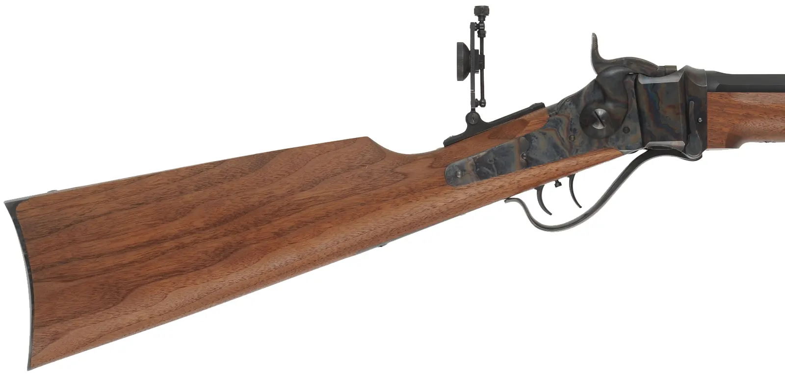 1874 Sharps No. 3 Sporting Rifle,
caliber .30-40 Krag, 30" octagon-to-round barrel, 
walnut, tang sight, used, by Shiloh Sharps