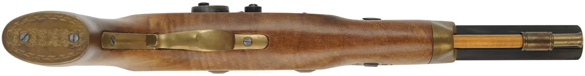 CVA Hawken Pistol,
.50 caliber, 10" barrel, 
beech, brass, percussion, used