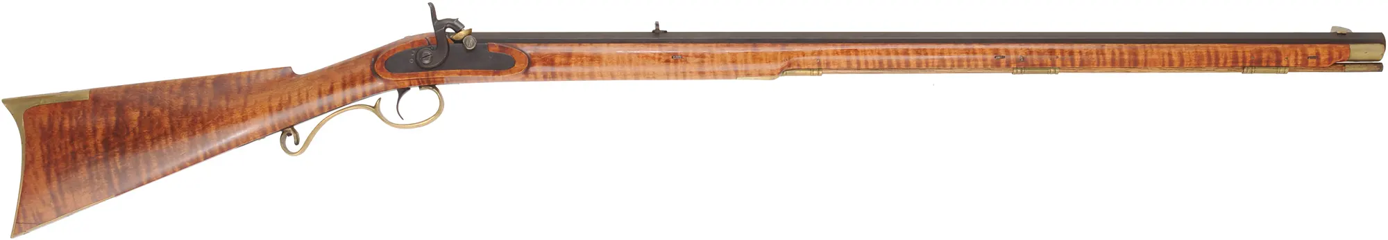 Fullstock Plains Rifle,
.50 caliber, 35" barrel
curly maple, brass, Siler Mountain caplock, used