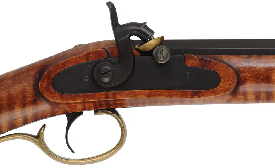 Fullstock Plains Rifle,
.50 caliber, 35" barrel
curly maple, brass, Siler Mountain caplock, used