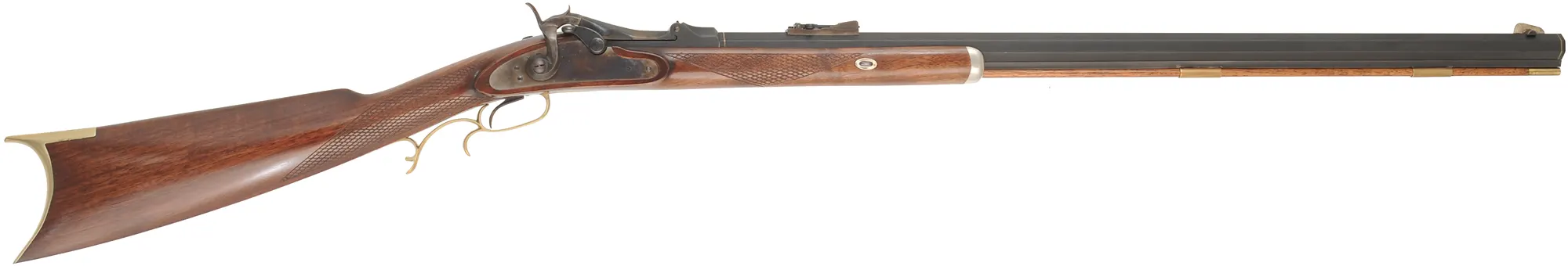 Trapdoor Springfield Sporting Rifle
caliber .40-65, 31-1/2" Green Mountain barrel,
checkered walnut stock, brass trim, pewter forend cap, used