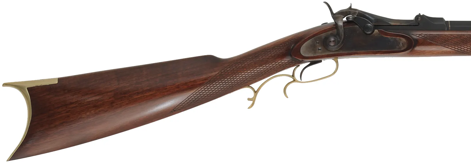 Trapdoor Springfield Sporting Rifle
caliber .40-65, 31-1/2" Green Mountain barrel,
checkered walnut stock, brass trim, pewter forend cap, used
