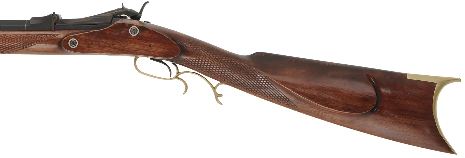 Trapdoor Springfield Sporting Rifle
caliber .40-65, 31-1/2" Green Mountain barrel,
checkered walnut stock, brass trim, pewter forend cap, used