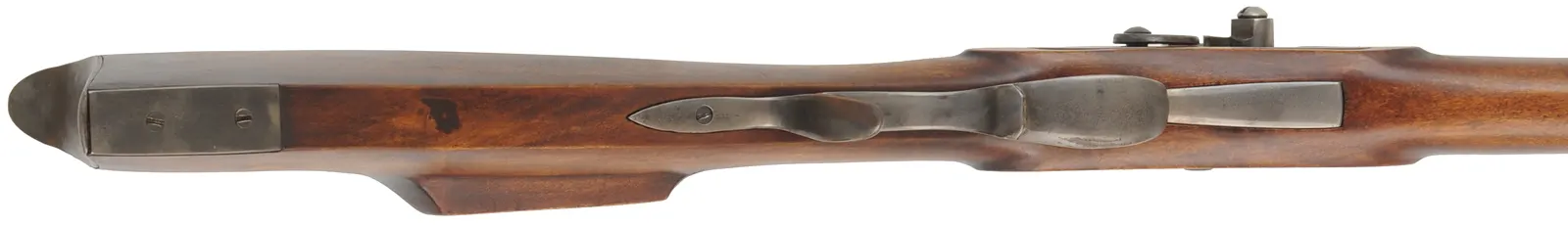 Fullstock Southern Mountain Rifle,
.45 caliber, 43" Rice swamped barrel,
L&R percussion lock,  maple, forged iron trim, 
used, by J. Donelson