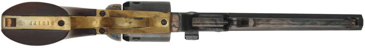 Colt 1851 Navy Revolver,
.36 caliber, 7-1/2" barrel, 
percussion, walnut, brass,
used, with holster, by Pietta