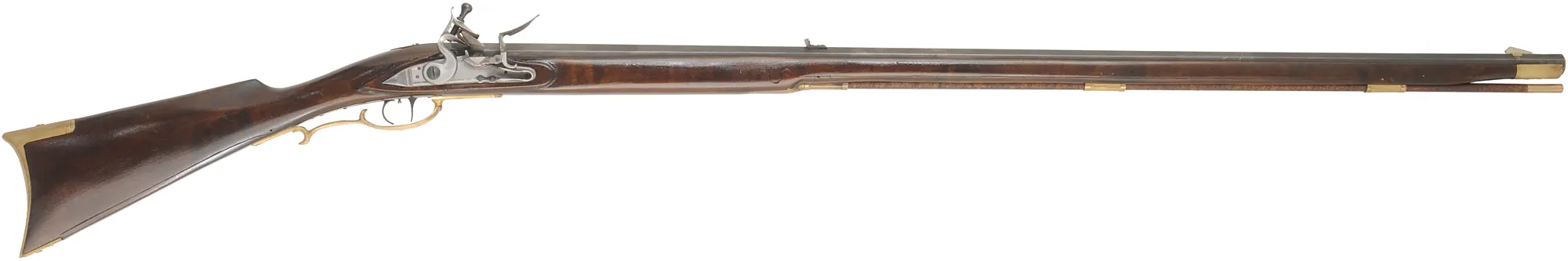 Pennsylvania Longrifle,
50 caliber, 42" Rice swamped barrel,
L&R Classic flintlock, maple, brass trim, used