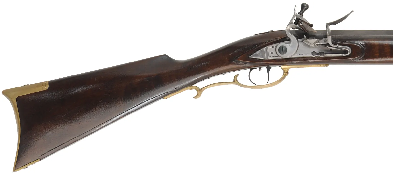 Pennsylvania Longrifle,
50 caliber, 42" Rice swamped barrel,
L&R Classic flintlock, maple, brass trim, used