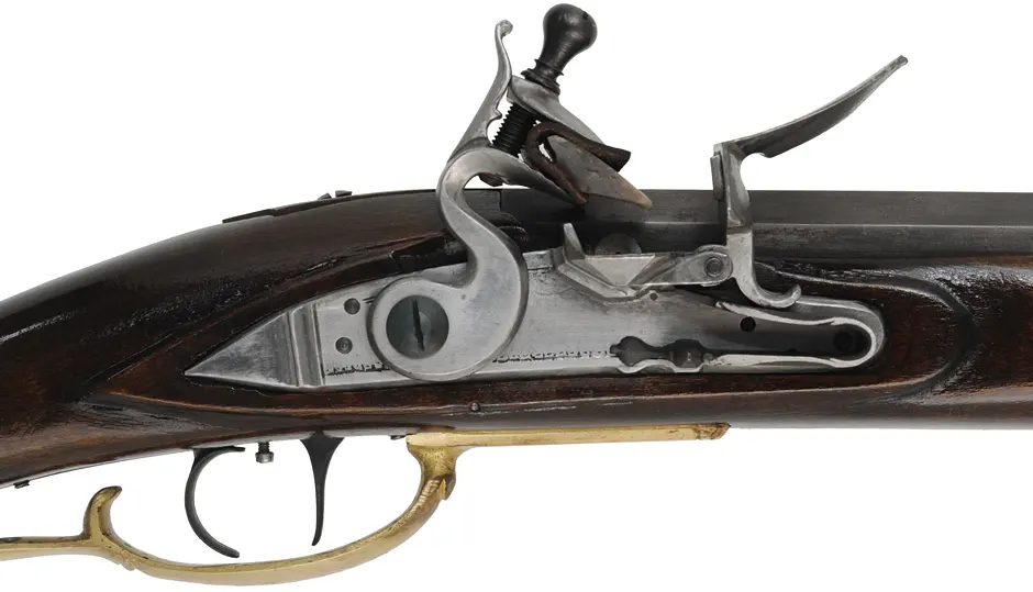 Pennsylvania Longrifle,
50 caliber, 42" Rice swamped barrel,
L&R Classic flintlock, maple, brass trim, used