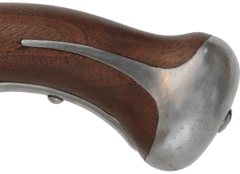 Holster Pistol,
.62 caliber smoothbore, 14-1/4" octagon-to-round barrel,
walnut, bright iron with a light patina, used 