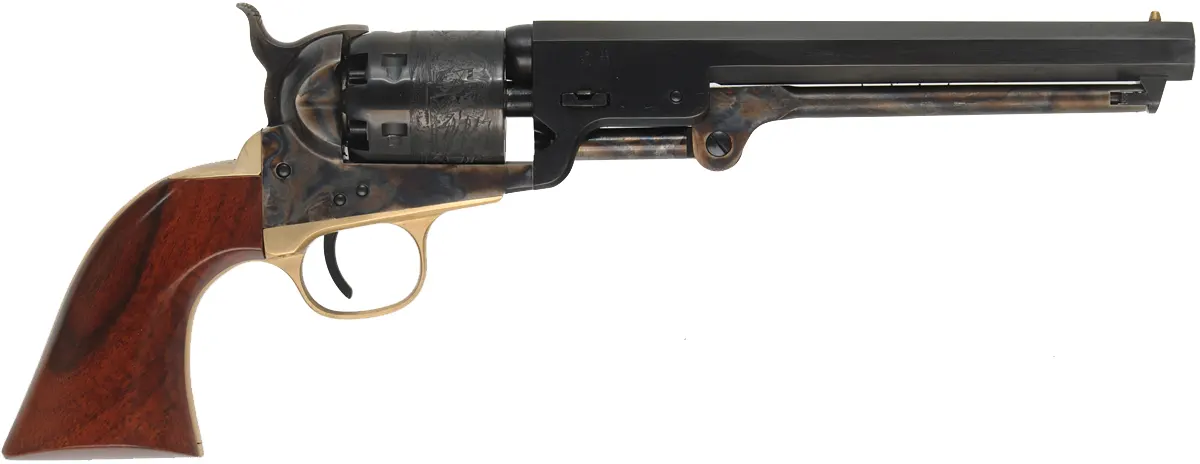 Colt 1851 Navy Revolver,
.36 caliber, 7-1/2" barrel,
percussion, blued, walnut, 
as-new, factory box, by A. Uberti