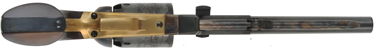 U. S. 1847 Colt Walker Revolver,
.44 caliber, 9" barrel,
blued, color case hardened, walnut, 
used, with box, by Aldo Uberti