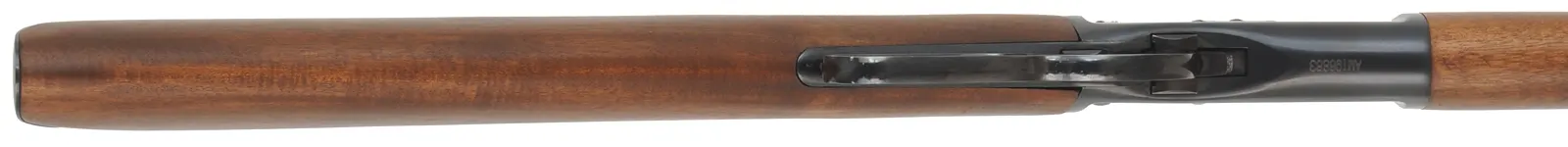 Winchester Model 1892 Rifle,
caliber .45 Colt, 20" barrel,
two rings in bore, blued, hardwood stained as walnut,
sold as-is, by Rossi