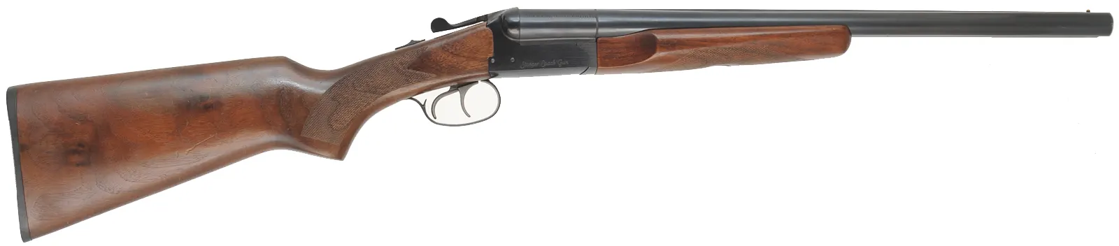 Stoeger Coach Gun,
12 gauge 3" chambers, 20" barrels,
hardwood, blued, used, made in Brazil
