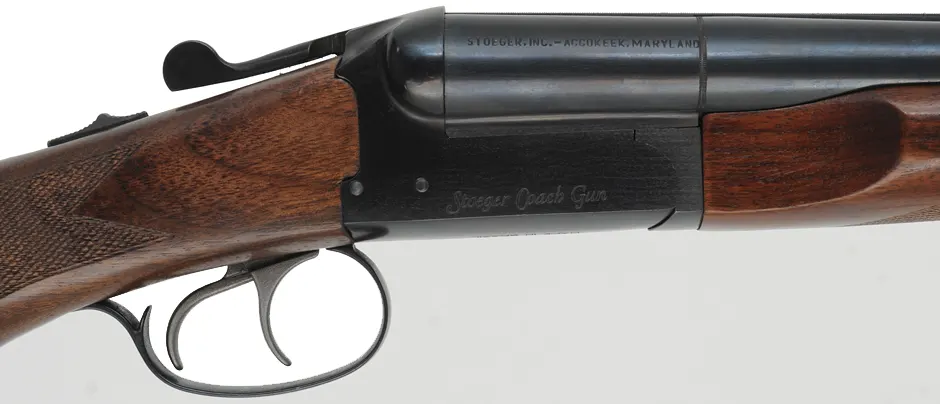 Stoeger Coach Gun,
12 gauge 3" chambers, 20" barrels,
hardwood, blued, used, made in Brazil