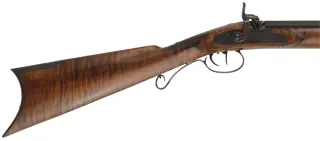 Hawken Halfstock Rifle,
.54 caliber, 36" Green Mountain barrel,
L&R percussion, iron, curly maple,
new, by George Nelson