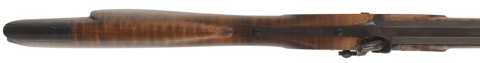 Hawken Halfstock Rifle,
.54 caliber, 36" Green Mountain barrel,
L&R percussion, iron, curly maple,
new, by George Nelson