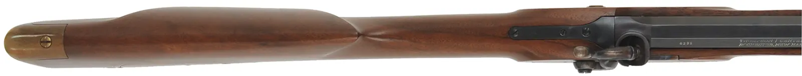 Thompson Center Seneca Rifle,
.36 caliber, 27" barrel,
percussion, walnut, brass, 
fiberglas ramrod, dismounted T/C peep sight, used