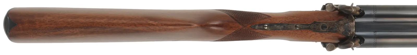 Kodiak Express Double Rifle,
.50 caliber, 28" barrels, 
percussion, checkered walnut, iron trim, 
used, by Davide Pedersoli