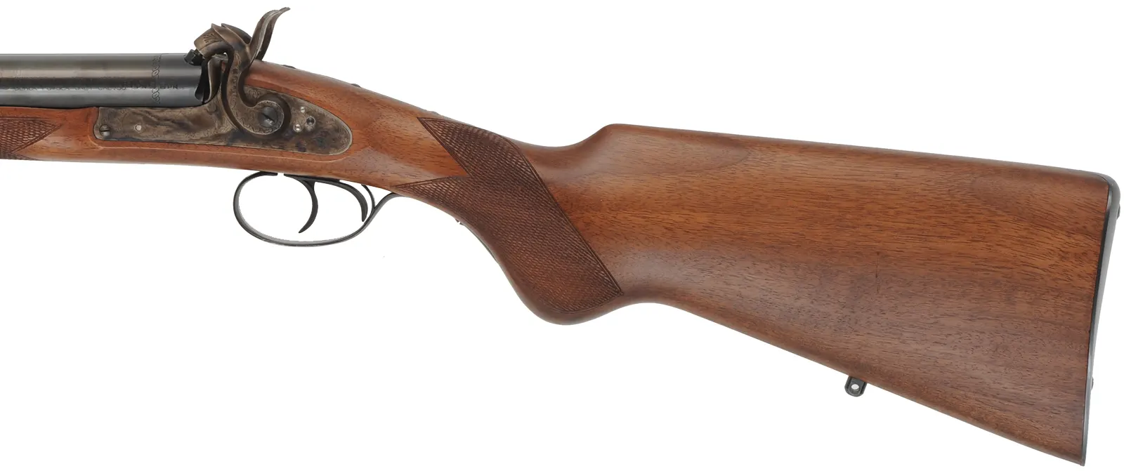 Kodiak Express Double Rifle,
.50 caliber, 28" barrels, 
percussion, checkered walnut, iron trim, 
used, by Davide Pedersoli