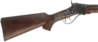 1874 Sharps No. 3 Sporting Rifle,
caliber .45-70 Gov't., 30" octagon barrel, 
pistol grip, walnut,  pewter forend cap,
blade and buckhorn sights, used, by Shiloh Sharps