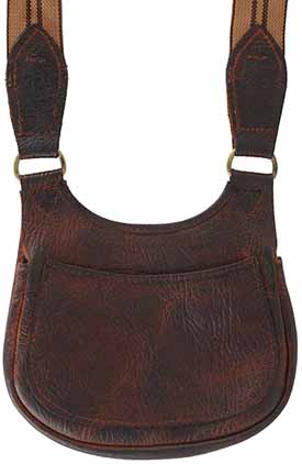 Medieval leather pouch medium - dark brown - The Dutch Tailorette