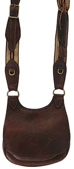 USED - Eastern Style Hunting Pouch, 
elk tanned leather, 10" by 8", plain front flap, like new
