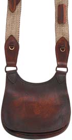 Eastern Style Hunting Pouch, 
elk tanned leather, 10" by 8", plain front flap