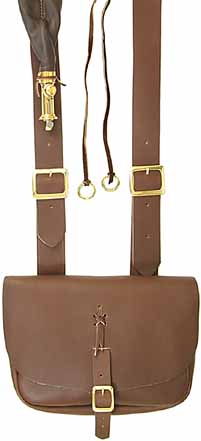 Gentlemen's fowler bag, fine leather, 8" by 11", with Irish shot snake