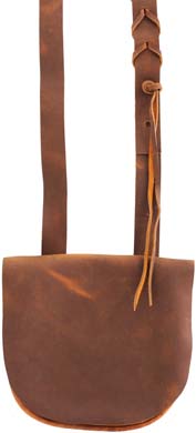 Hunting Pouch,
distressed leather, 8 by 8",
American Rifleman's hunting pouch, made in the U.S.A.