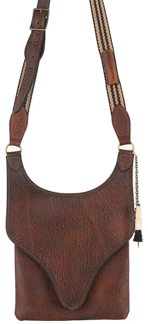 Leather Scout's Bag
 9" x 10", with a jute & leather strap,
used with pick and brush