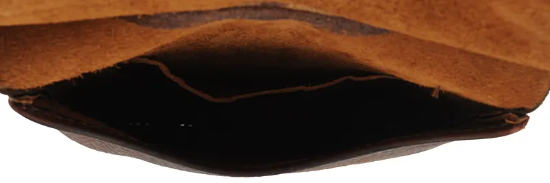 Leather Scout's Bag
 9" x 10", with a jute & leather strap,
used with pick and brush