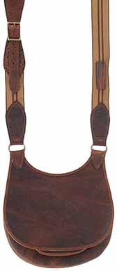 Hunting Pouch, 
elk tanned leather, 11" by 10", plain front flap