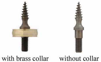 Ball Pullers, steel screws with brass collars
