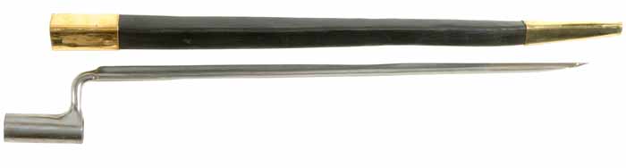 Bayonet for French Charleville Musket, with scabbard, 17