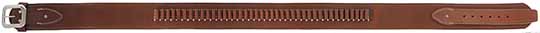 Cartridge belt, loops for .44/.45 caliber cartridge, 
waist size 43 to 48, oiled brown leather