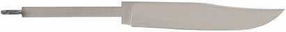 Medium Texas Bowie Carbon Steel Knife Blade Blank,
6" blade, ground finish, 
made in the U.S.A.