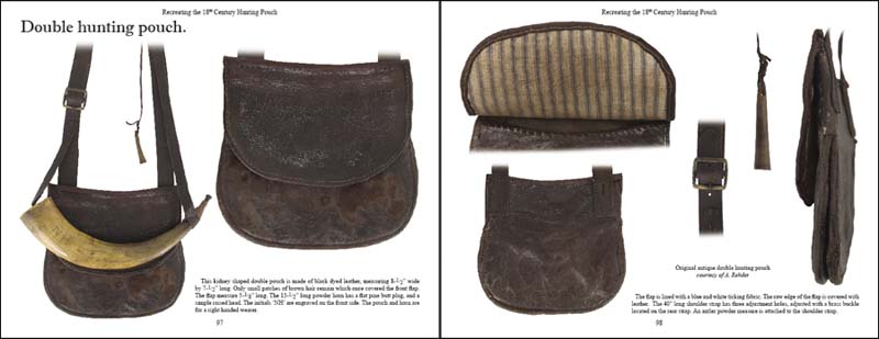Recreating the 18th Century Hunting Pouch, how to create a fine aged  American Rifleman's bag, full color, photos of 20 antique bags, by T. C.  Albert - Track of the Wolf