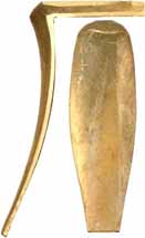 Early Wide Buttplate, sand cast brass

Overall length 5-3/8", width 1-11/16", comb 2-5/8".