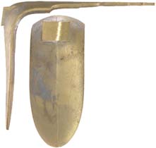 Flint Fowling Gun Buttplate, wax cast brass